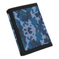 thumbnail image 2 of CHAQLIN Blue Camo Pattern Children's Wallet, Polyester Fabric Trifold Card Wallet for Outdoor, Magic Stiker Lightweight Kids Trifold Wallet, 2 of 6