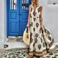thumbnail image 4 of Yuwull Women Summer Dresses Casual Sleeveless Maxi Dresses Cute Floral Long Dress Wedding Guest Dress, 4 of 7