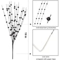 thumbnail image 2 of 10 Pack Black Artificial Glitter Berry Stem Decorations, 19 Inches Fake Christmas Glitter Bead Sticks Picks Decorative Ornaments for Christmas Tree Xmas Wreath Vase Filler Home Decor, 2 of 6