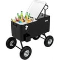 thumbnail image 4 of VINGLI 80qt. Wagon Rolling Cooler Ice Chest w/Long Handle and 10" Wheels, Patio Cooler, Outdoor Park Cart on Wheels, 4 of 16