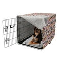 thumbnail image 2 of Girls Dog Crate Cover, Continuous Fashion Themed Cartoon Teens with Smartphones Cartoon Illustration, Easy to Use Pet Kennel Cover for Dogs, 35" x 23" x 27", White Multicolor, by Ambesonne, 2 of 6