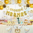 thumbnail image 4 of Gold Engagement Party Decorations, Gold Engaged Banner, MR and MRS Balloons , Giant Ring, Heart Balloons, Gold Latex Confetti Balloons for Engagement Bachelorette and Bridal Shower Decorations, 4 of 4