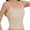Beige, variant on Womens Tank Tops, Duoif Ribbed Crop Top with Built-In Bra, Sleeveless Layering Womens Shirts Beige L