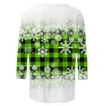 thumbnail image 5 of BLVB Christmas Womens Fall 3/4 Sleeve Crewneck T Shirts Casual Christmas Tops Snowflake Print Tunic Tees Blouses, 5 of 5