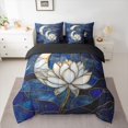 thumbnail image 2 of Homewish Mandala White Lotus Bedding Comforter Set 7pcs for Female, Bohemian Mystic Moon King Bedding Sets, Hippie Style Reversible Bed Sheets, Breathable Home Decor, 2 of 7