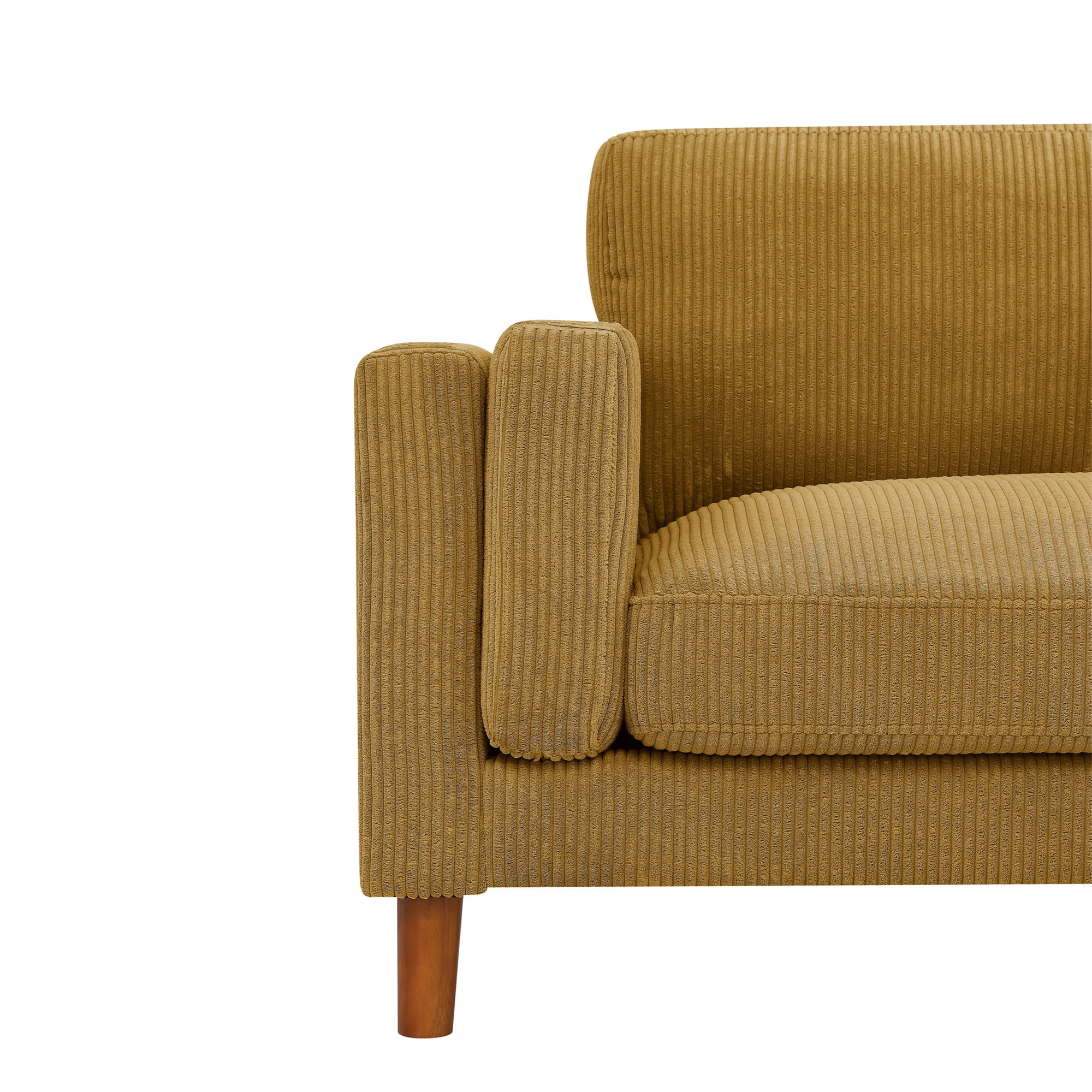 Aukfa 87" Modern Sofa Couch Oversized 3-Seater Sofa for Living Room, 23" Deep Seat, Corduroy, Ginger