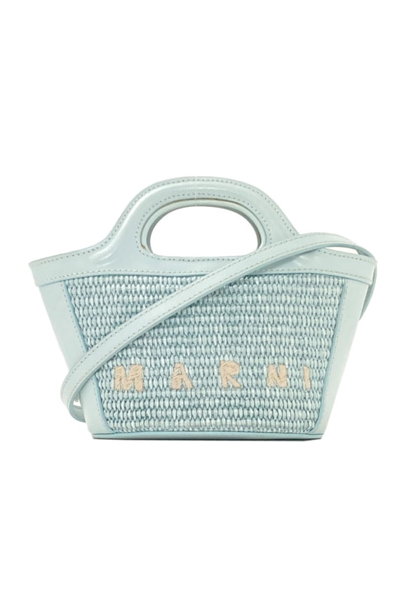 Pre-Owned Marni Tropicalia 2-Way Handbag, Raffia/Leather, Women's
