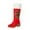 Red 2, variant on Wensltd Women's Christmas Knee High Boots Embroidered Winter Plush Lining Mid Heel Chunky Heel Fashion Boots Red