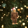thumbnail image 2 of Kurt Adler Furry Bigfoot with Santa Hat Hanging Ornament, 5.5", 2 of 3