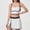 Set-75White, variant on LEWKW Outfits for Women 2 Piece Skirt Sets Spaghetti Strap Crop Top & Mini Slit Skirt Contrast Binding Clubwear Party Night Out Matching Suits