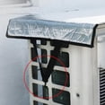 thumbnail image 2 of Air Conditioner Cover Outdoor Energy Saving Rainproof Cover Aluminum Foil Insulation Film Dust Prevent Sun Exposure AC Cleaning, 2 of 10