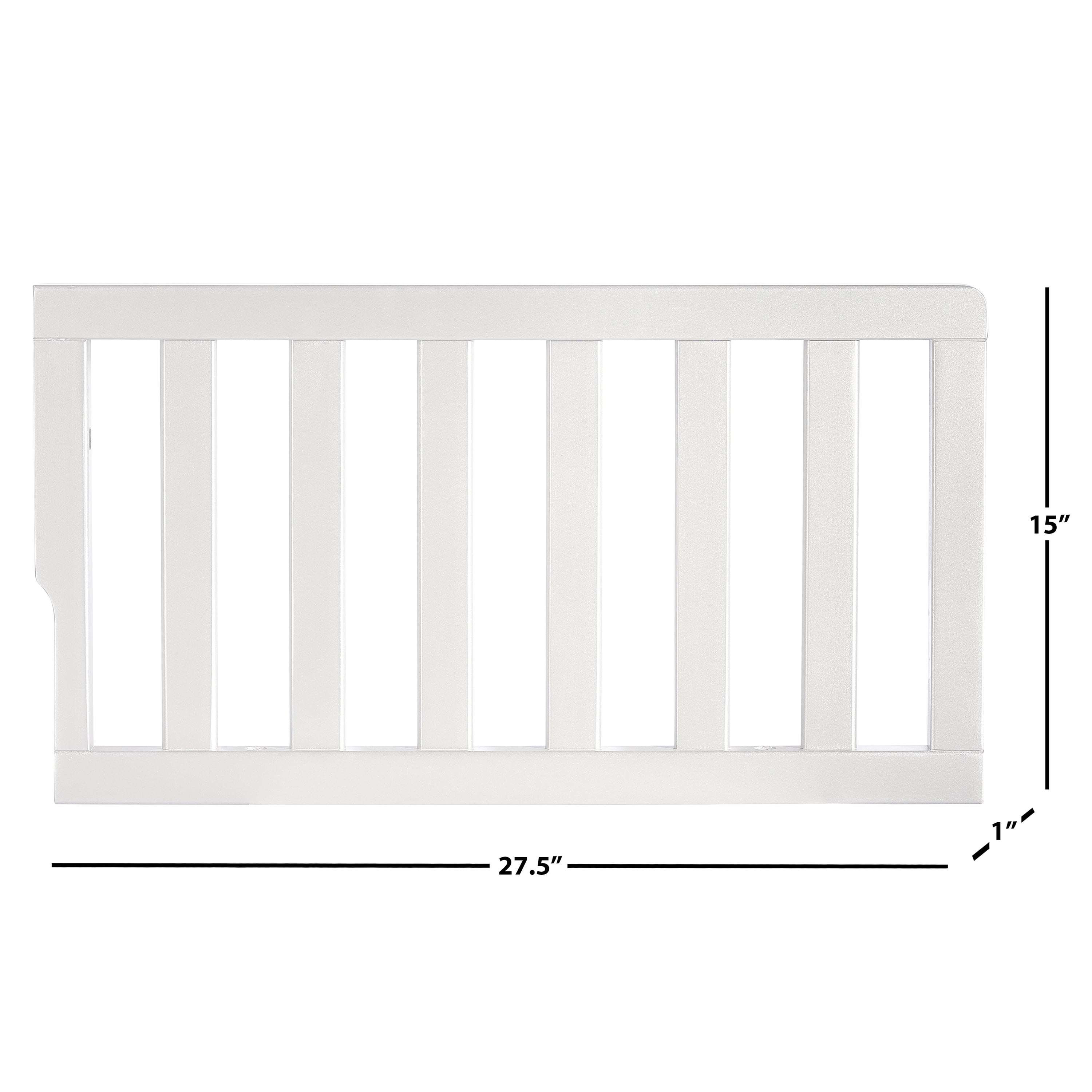 Evolur Convertible Crib Toddler Guard Rail In White