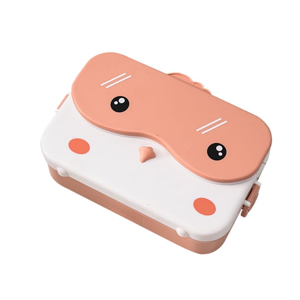 Fiambrera para niños Advancent contenedor de comida reutilizable 4 compartimentos Rectangular a prueba de fugas naranja