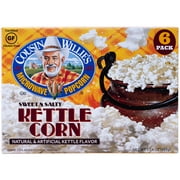 Cousin Willie’s KETTLE CORN Microwave Popcorn, 48 bags (8 boxes) – non-GMO, Gluten-Free, Whole Grain