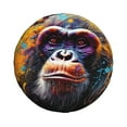 thumbnail image 3 of LNWH Dark Ink Painting Monkey Animals Pattern Waterproof Spare Tire Cover, Universal Spare Tire Wheel Covers 17 inch, 3 of 8