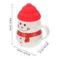 thumbnail image 5 of Christmas Mug Snowman Big Coffee with Lid Creative Miss, 5 of 6