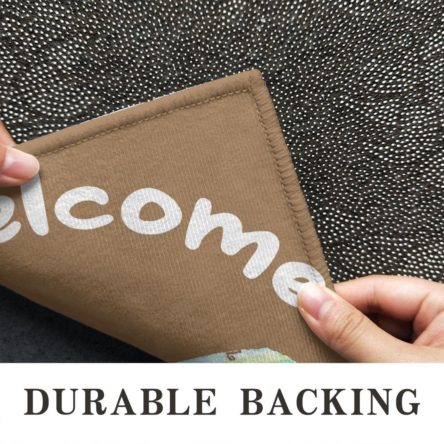 Truck Flower Spring Doormat Non-Slip Absorbent Resist Dirt Front Door Mat Machine Washable Welcome Mats Outdoor Inside Floor Rugs for Entryway 30" X 17"