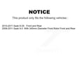 thumbnail image 2 of Positive Plus Front Rear Semi-Metallic Brake Pads Kit for Car Saab 9-3 9-3X KPF-100548, 2 of 8