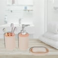 thumbnail image 4 of Unique Bargains 1 Set Durable Round Bathroom Accessories Kit for Bathroom Pink Plastic, 4 of 4