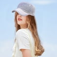 thumbnail image 5 of Taotanxi Women Men Studded Rhinestone Crystals Adjustable Ponytail Mesh Baseball Cap Shiny Bling Casual Sports Cap Breathable Sun Hat, 5 of 6
