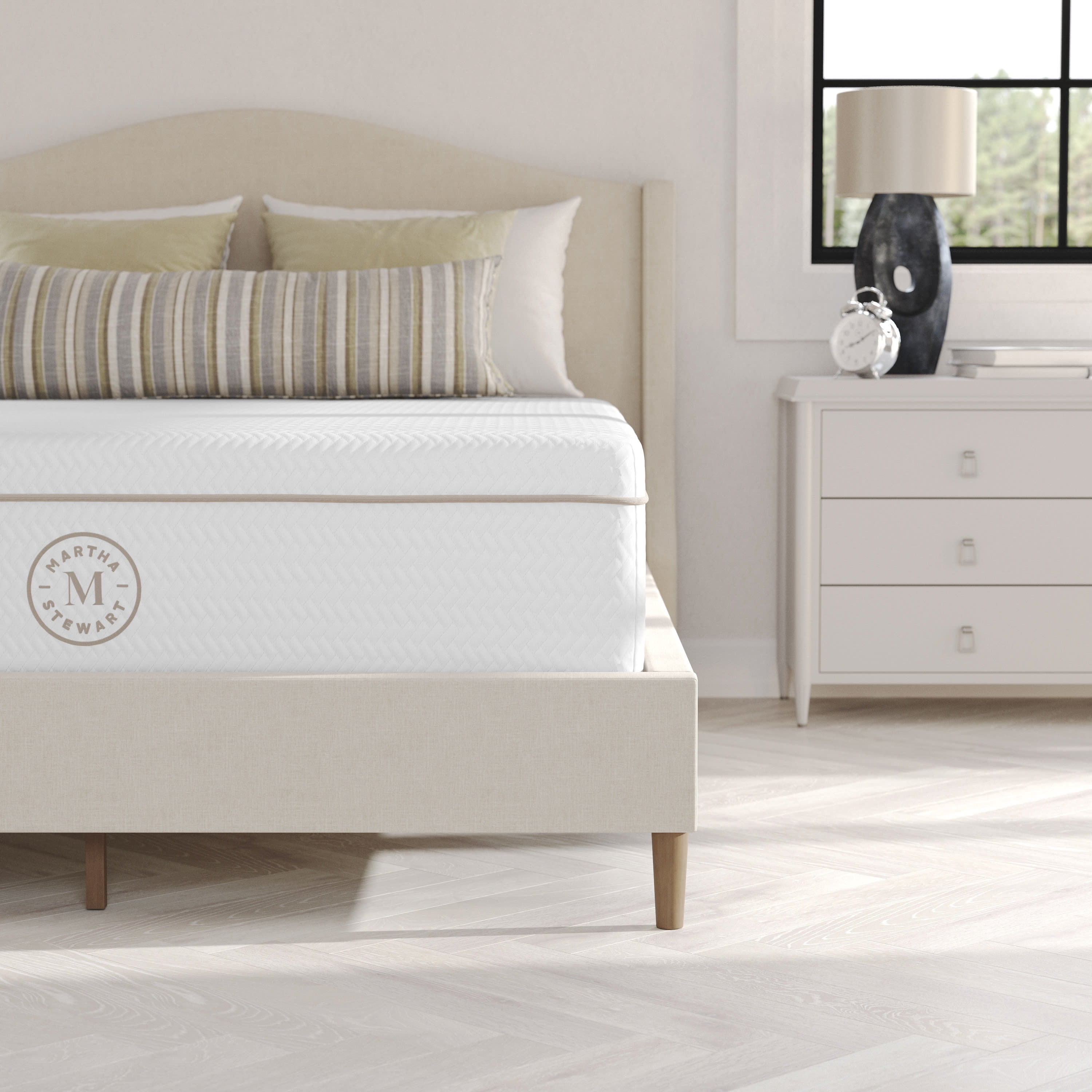 Martha Stewart 12 Inch Full Medium Plush Dual-Action Cooling Gel Memory Foam Mattress with Soft Breathable CoolWeave Jacquard Quilted Top