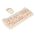 thumbnail image 4 of Teclado y ratón inalámbricos de 2,4 G con forma de gato, tecnología de bajo consumo, combinación de teclado y ratón inalámbricos para juegos, color té con leche, 4 of 15