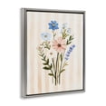 thumbnail image 2 of Stupell Industries Cottage Cream Stripe Florals Gray Floating Frame Canvas Art, 17 x 21, by The Prints Vibe, 2 of 8