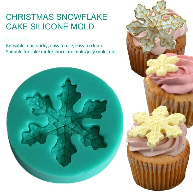 Snowflake Silicone Mold Chocolate Baking Fondant Jelly Cake Decorating  Christmas