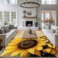 thumbnail image 3 of 5'x7' Area Rugs, Sunflower Indoor Outdoor Area Rug for Living Room Bedroom, Butterfly Spring Floral Vintage Washable Bathroom Rugs Kitchen Floor Carpet Mats Home Decor Aesthetic, 3 of 8