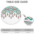 thumbnail image 6 of Colorful Floral Round Tablecloth with Elastic Hem, Bohemian Print Fits 52-56 Inch Tables for Patio and Entertainment, 6 of 7