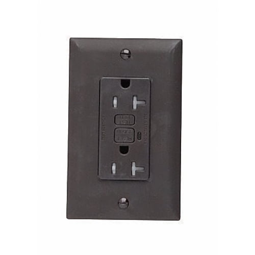 Pass and Seymour 2095TR Brown Tamper Resistant 20A 125V Duplex GFCI