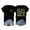 Black, variant on Women’s T‑Shirt Top with Solid Color Round Neck and Double Print Short Sleeves for Everyday Comfort Women’s Casual Tee Green XL
