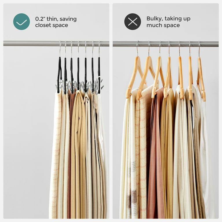 Songmics 30-pack Pants Hangers Long Velvet Trousers Hangers With