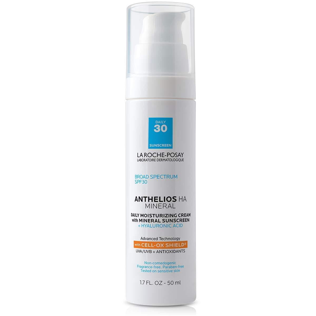La RochePosay Anthelios Hyaluronic Acid (HA) Daily Moisturizer Cream with Mineral Sunscreen SPF