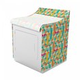 thumbnail image 2 of Retro Washer Cover, Pop Art Funky Unusual Geometric Forms Mosaic Style Old Fashioned Graphic, Suitable for Dryer and Washing Machine, 29" x 28" x 40", Multicolor, by Ambesonne, 2 of 3