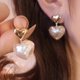 thumbnail image 2 of Pendientes de perlas shaofei con forma de corazón elegantes y dulces 2 x 4 cm, 2 of 5