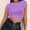Purple, variant on Gewsdrf Crop Tops,Tshirts Shirts for Women,Women's Round Neck Summer Solid Color Short T Shirt,Cute Tops,Summer Tops,Womens T Shirts,Black,M