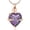 Rose Gold Color Color-Purple, variant on Crystal Heart Cremation Necklace for Ashes - Your Wings Were Ready But My Heart Was Not Angel Wings Pattern Crystal Pendant Urn Memorial Jewelry