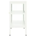 thumbnail image 2 of vidaXL Sideboard White 70x35x70 cm Steel and Glass, 2 of 5