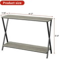 thumbnail image 3 of Industrial Narrow Console Table with Built-In Outlets, 2-Tier Entryway Table, 110lb Capacity, 3 of 9