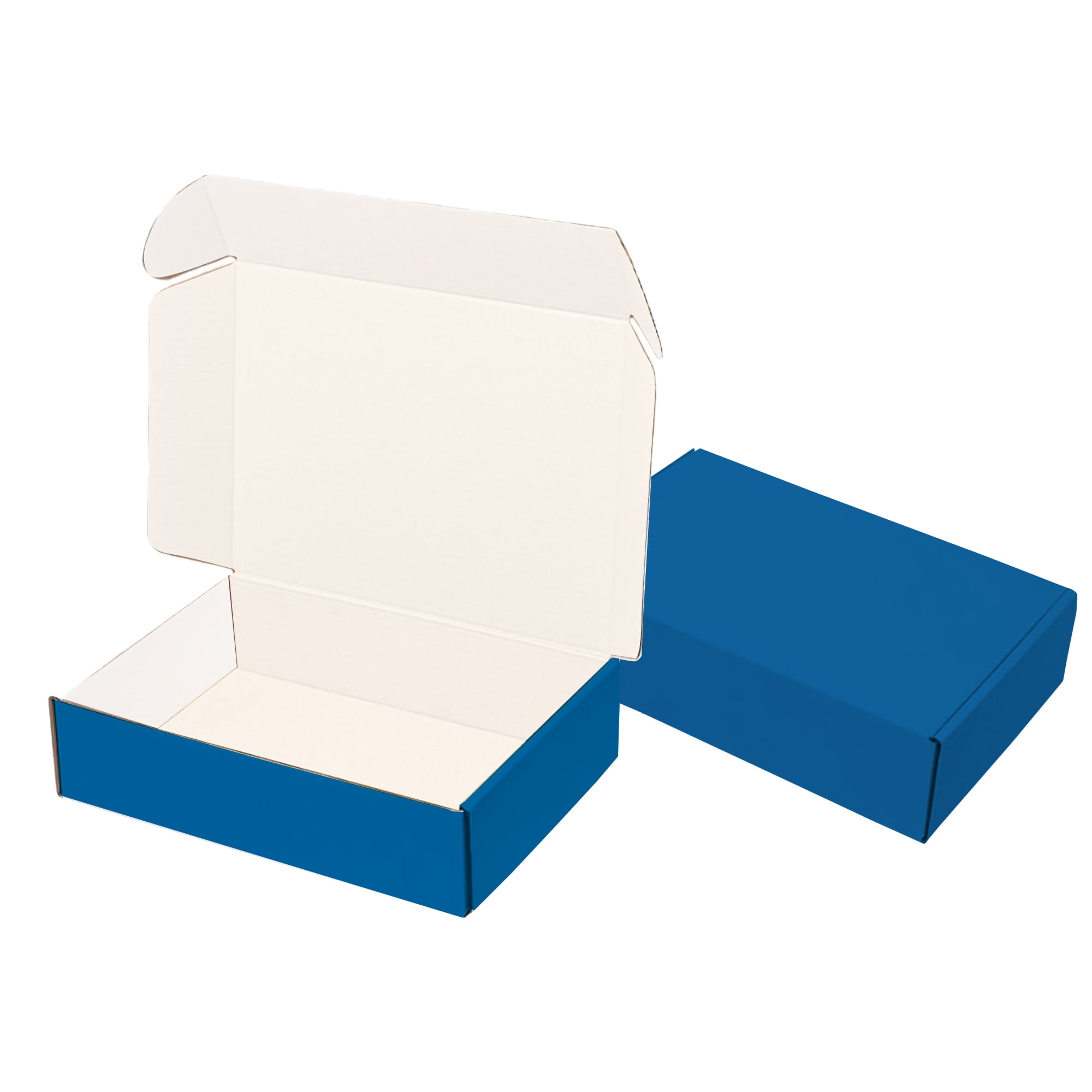 Ucanpack 50 Pcs Corrugated Cardboard Mailer Box, Made In USA- Blue Literature Mailer, 7x7x3" Storage Box, Small Business Essentials, Heavy Duty Moving Boxes