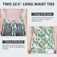 thumbnail image 6 of Pioneer Flower Floral Print Pattern Apron for Women and Men, Cotton Linen Waterproof with Pockets, Adjustable, 33x27 Inch for Kitchen, Gardening, BBQ, Salon, 6 of 6