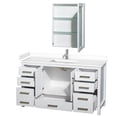 thumbnail image 2 of Wyndham Collection Sheffield 60" Cabinet Wood Single Bathroom Vanity in White, 2 of 3