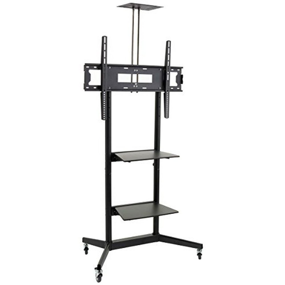 Displays2go TVJT320ND2 Mobile TV Cart with Height Adjustable, 2 Display