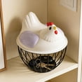 thumbnail image 4 of Tauxra Wrought Iron Storage Basket For Kitchen Fruit Vegetable Egg Openwork Desktop Decor, 4 of 6