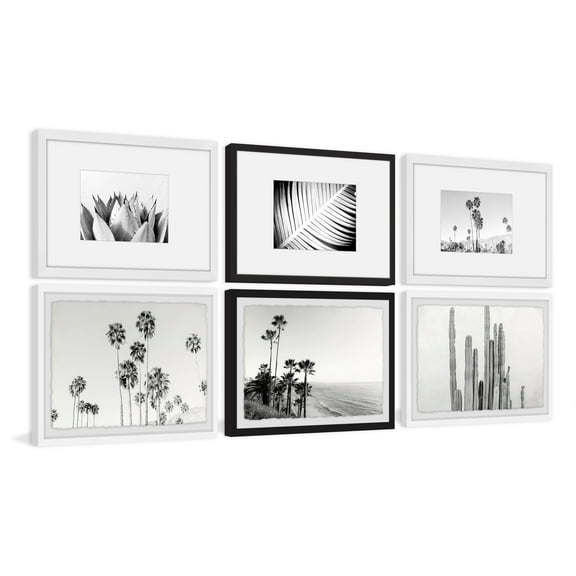 Black and White Summer Hexaptych