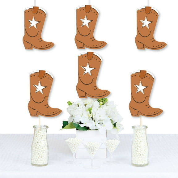 Big Dot of Happiness My First Rodeo - Cowboy Boots Decorations DIY Little Cowboy 1st Birthday Party Essentials - Set of 20