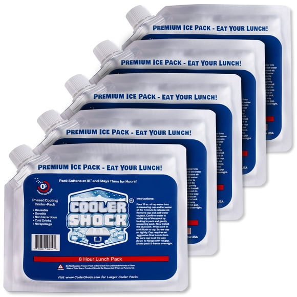 Paquetes de hielo Cooler Shock para enfriadores de larga duración y reutilizables