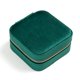 thumbnail image 1 of Estuche de joyería de viaje Anillos Pendientes Joyas Organizador de colgantes Regalo Collar de viaje portátil Espejo pequeño para estuche de joyería -10*10*5cm-verde, 1 of 5