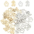 thumbnail image 4 of 1Box 40pcs 2 Style Golden and Stainless Steel Color Cute Dog Pendants Dog Paw Print Charms Pet Footprint Pendants Animal Charms for Jewelry Making Craft, 4 of 8